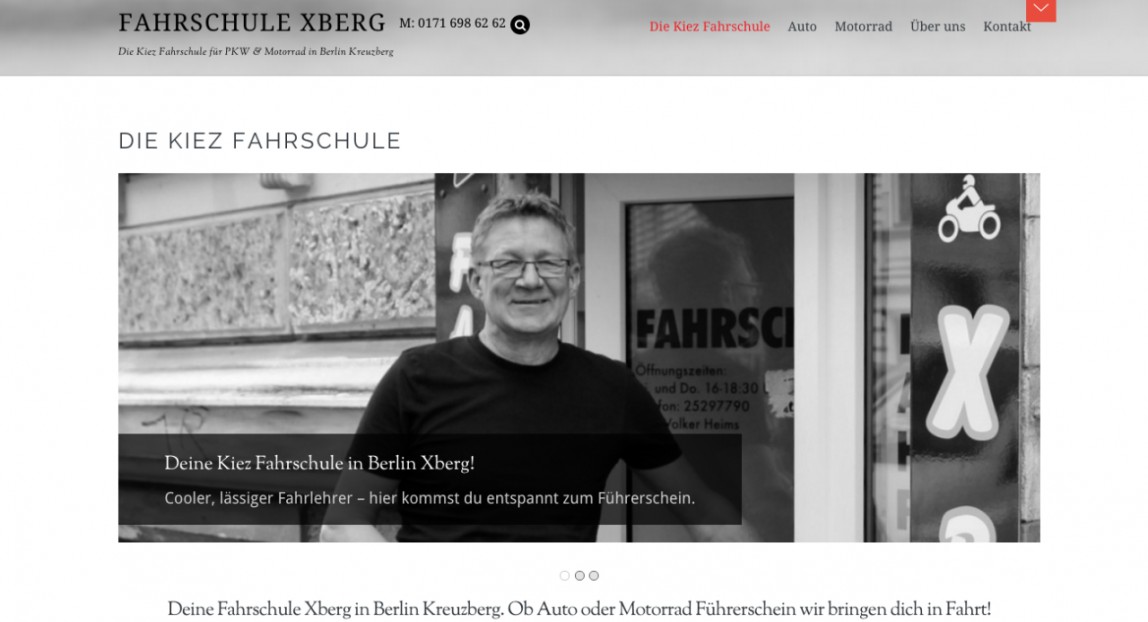 Website für Fahrschule