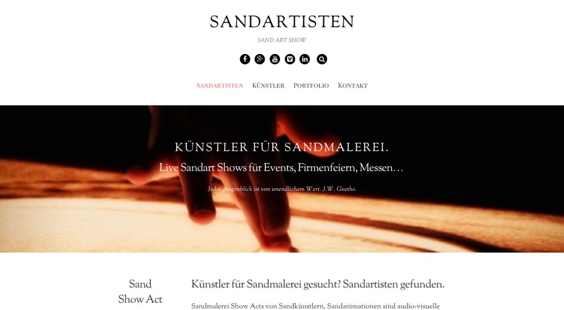 Responsive Künstler Website